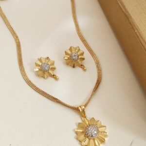 Pendant set with earrings and chain for women