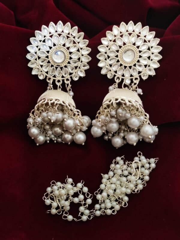 Traditional Indian earrings with intricate design